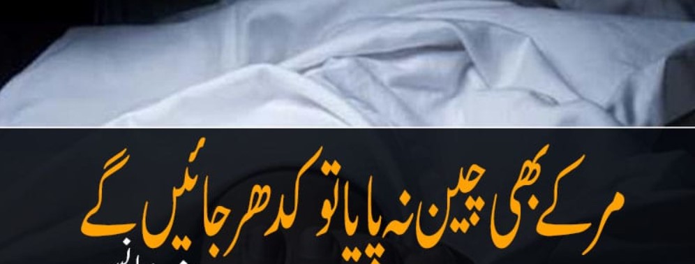 مر کے بھی چین نہ پایا تو کدھر جائیں گے