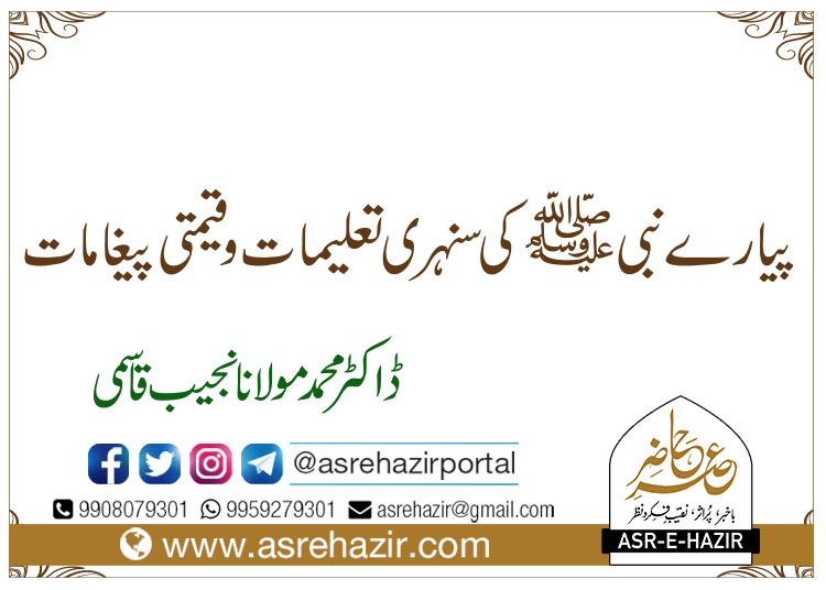 پیارے نبی ﷺ کی سنہری تعلیمات وقیمتی پیغامات